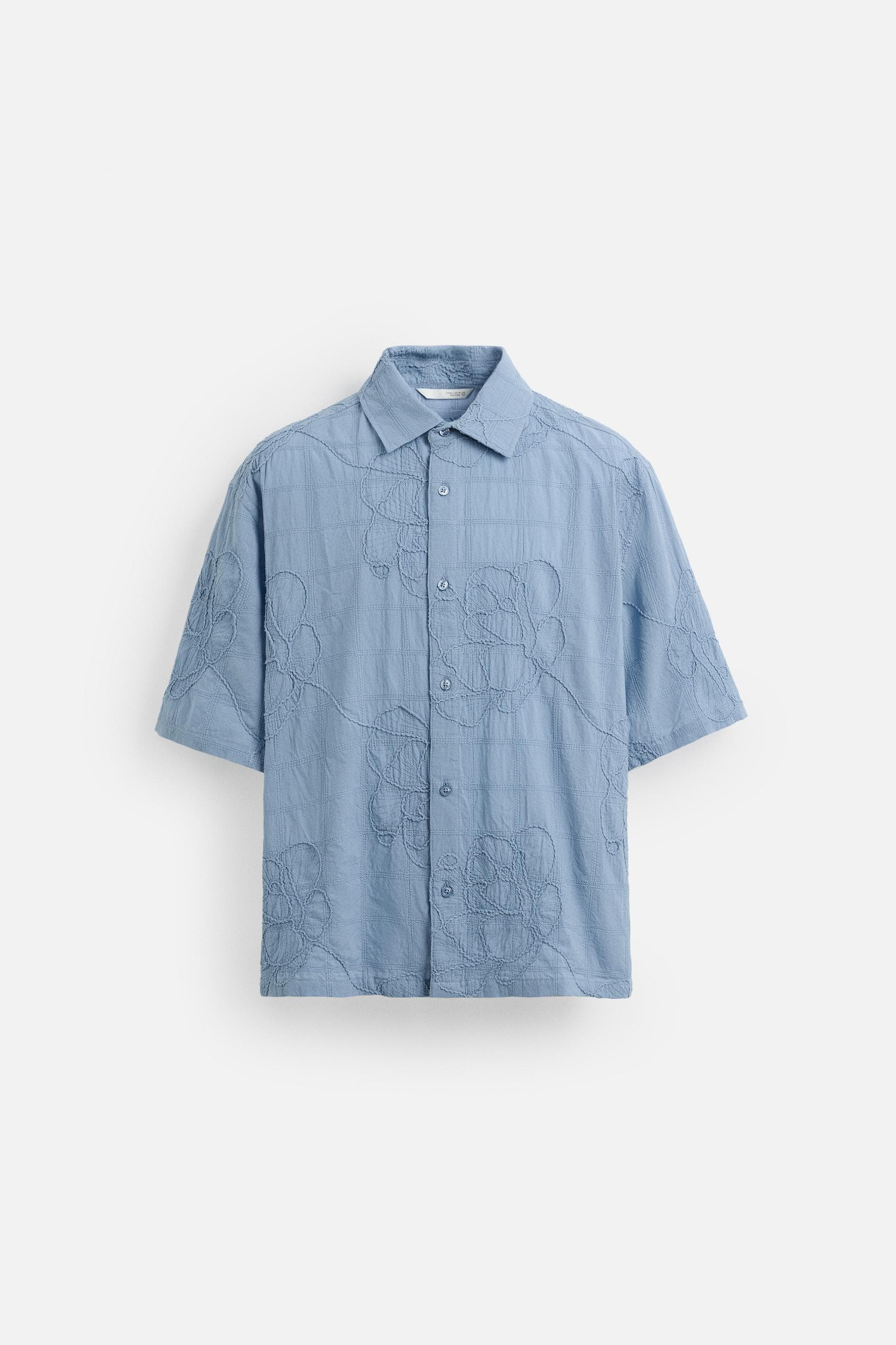 Chemise texturée manches courtes